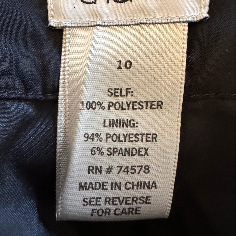 Cache Black With Side Design Short Lined Nwot - image 5